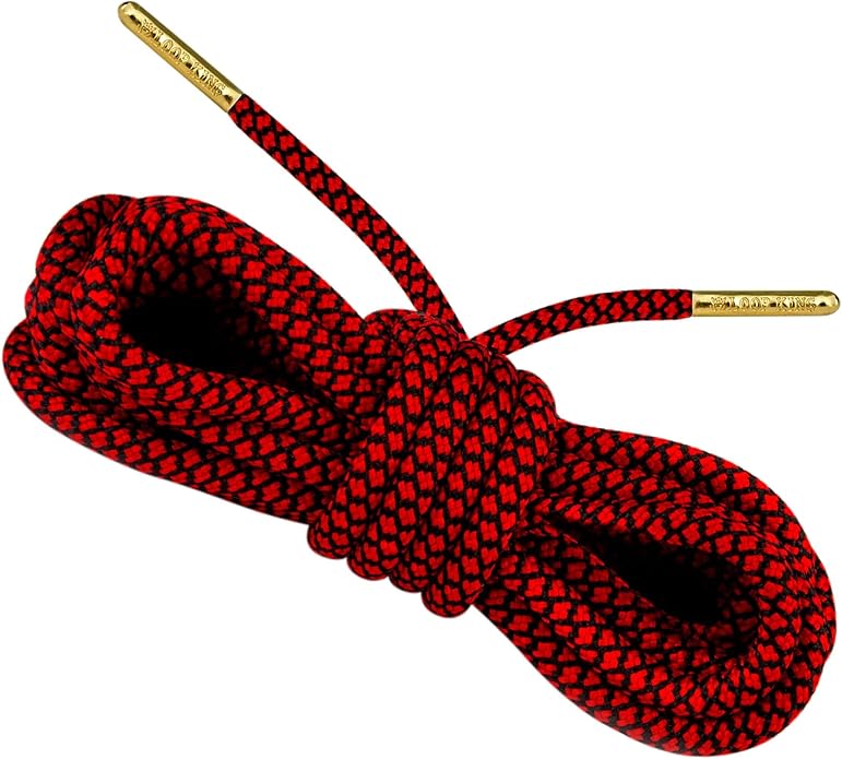 ロープ靴紐 | Loop King Laces | ブラック×レッド ロープ靴紐